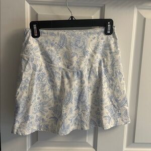 ANTONIO MELANI Blue and White Floral Mini Skirt